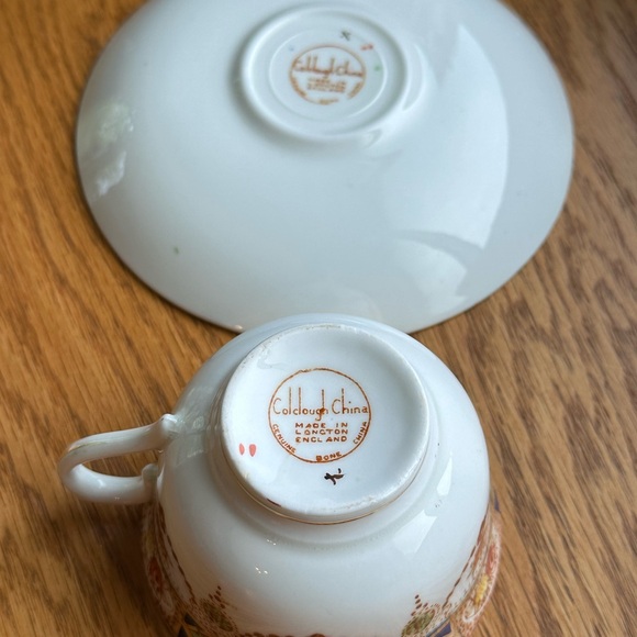 VTG Colclough Bone China England Footed Cup & Saucer 3775 Imari Style 1930’s - Picture 6 of 11